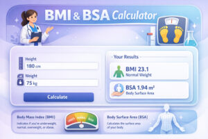 BMI & Body Surface Area Calculator