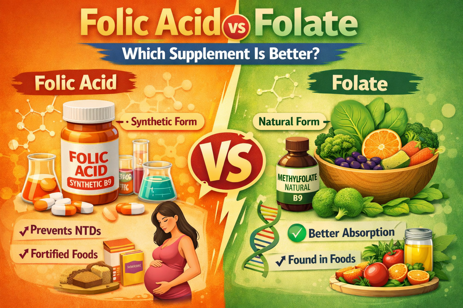 Folic Acid vs Folate