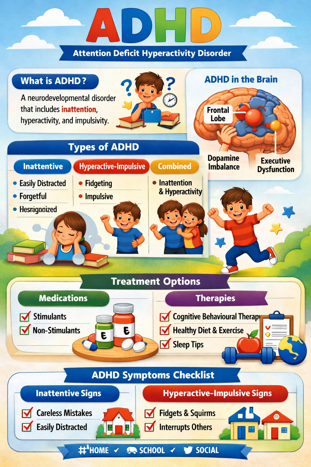 ADHD featured image and infographic