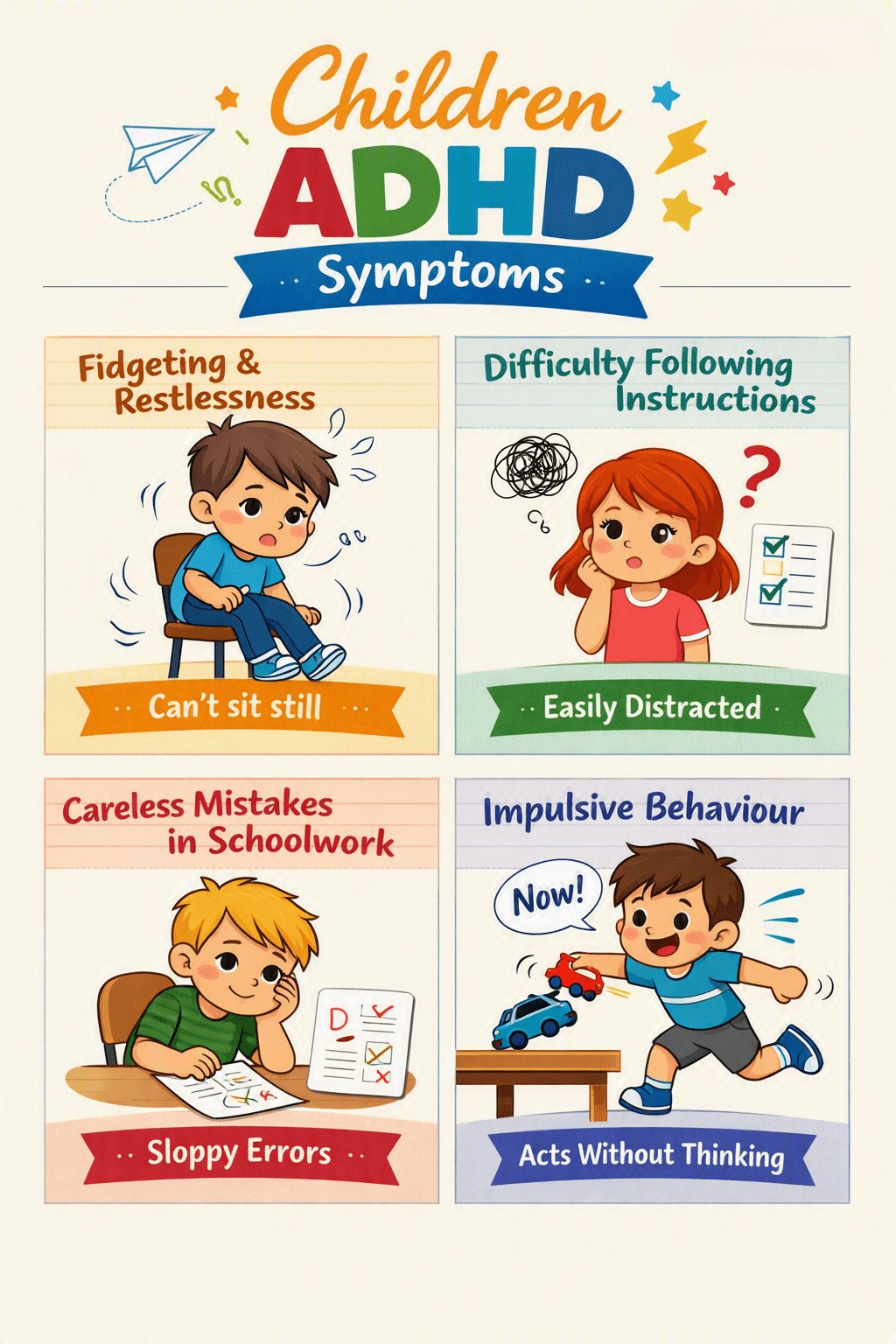 ADHD symptoms in children and adolescents